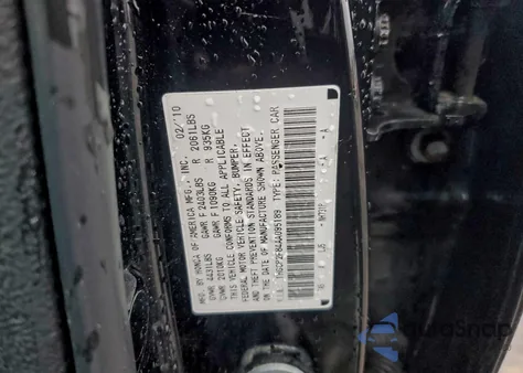 2010 Honda Accord Exl из США, поврежденный, VIN 1HGCP2F84AA095189